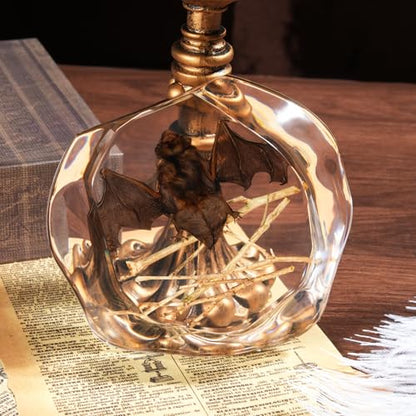 Taxidermy Bat and Real Bat Specimens Mounted in Resin, Ideal Gift for Fans of Taxidermy, Animal Skulls, Oddities, and Biology (Bat Specimen Irregularly (4.7x4.13 Inch)) - color: Bat Specimen Irregularly (4.7x4.13 Inch)