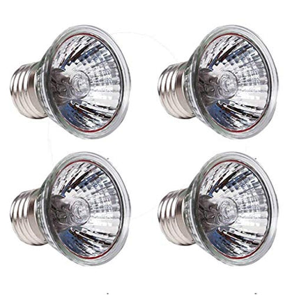 25W UVA+UVB Reptile Bulbs(4 Pack)- 110V Lizard Lamp Heating Lamp Spot Lamp for Turtle Aquarium Aquatic Reptile Lizard Habitat Heat Light