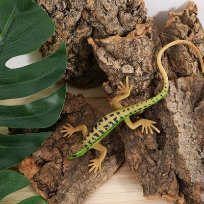 Gatuida 4pcs Natural Cork Bark for Reptiles, Wood Tree Bark Reptile Hides Small Climbing Decor, Terrarium Tank Accessories for Bearded Dragon Geckos Lizard Tortoise Water Tube Landscaping