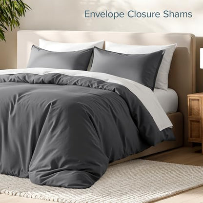 Bare Home Bedding Duvet Cover Extra Long Size - Premium 1800 Super Soft Collection - Lightweight, Cooling Duvet Cover - Soft Breathable Bedding (Twin/Twin XL, Grey) - color: 04 - Grey (No Comforter), size: Twin/Twin XL