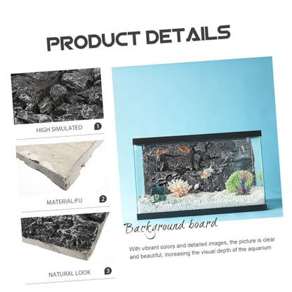 BESPORTBLE Terrarium Rock Decorative Panel 3D Aquarium Background Reptile Tank Fish Tank Background Fresh Chic Compact