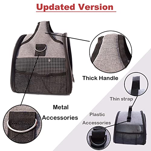 Rabbit Carrier, Small Pet Carriers for Guinea Pig Hamster Bird Bunny Bearded Dragon Kitty, Animal Bag with Stable Handle and Waterproof Pad, Easy Travel and Vet Visit-Small - size: Small