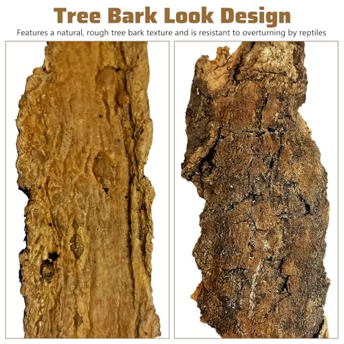 VCEPJH 2 Pack Reptile Wood Branches, Snake Climbing Branch and Cork Bark for Reptiles, 6 Pcs Natural Cork Flats for Snakes Spiders Bearded Dragons