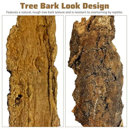 VCEPJH 2 Pack Reptile Wood Branches, Snake Climbing Branch and Cork Bark for Reptiles, 6 Pcs Natural Cork Flats for Snakes Spiders Bearded Dragons