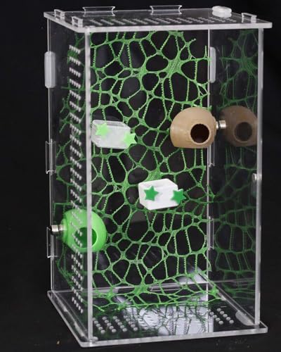 3 Pcs Magnetic Jumping Spider Feeding Dish Jumping Spider Enclosure Accessories Star-Shaped Design Reptile Water Bowl for Other Small Reptiles or Insects (White+Green) - color: White+Green