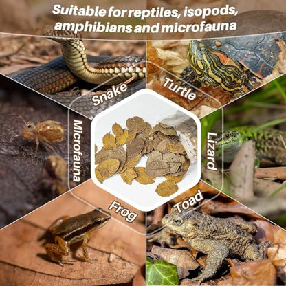 MAQIHAN 7 OZ Dry Oak Leaf Litter - Leaf Litter for Reptiles Oak Leaves for Isopods Live Substrate for Snakes, Frogs, Isopods, Terrarium Bedding - size: 7 OZ