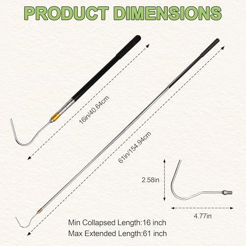 61 inch Snake Hook Reptile Capture Rod Used for Capturing, Controlling, or Moving Python Heads
