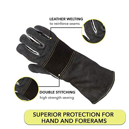 Suse's Kinder Protective Gloves, Professional Animal Handling for Dog Cat, Falconry Parrot - size: Large