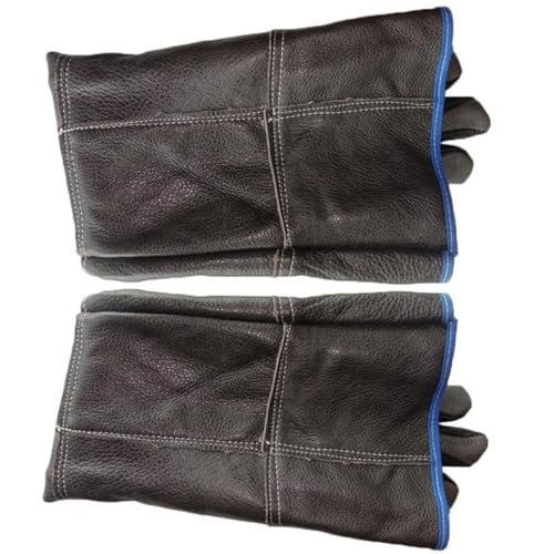 EUNOGO 60cm/ 23.6in Bite Proof Glove for Gardening, Animal Handling Gloves Bite Proof Reinforced Leather for Grooming,Trips to Vet, Animal Handling,Puncture & Scratch Resistant