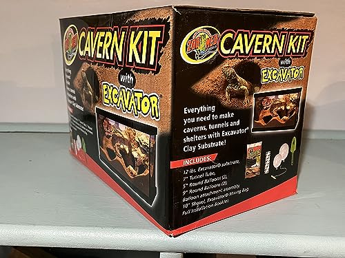 Zoo Med Cavern Kit with Excavator (Pack of 2) - size: Zoo Med Excavator Cavern Kit (Pack of 2)