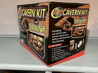 Zoo Med Cavern Kit with Excavator (Pack of 2) - size: Zoo Med Excavator Cavern Kit (Pack of 2)