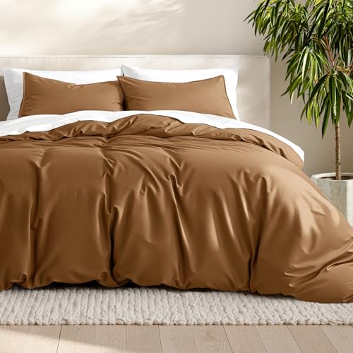Bare Home Bedding Duvet Cover Extra Long Size - Premium 1800 Super Soft Collection - Lightweight, Cooling - Soft Breathable Bedding Duvet Cover (Twin/Twin XL, Caramel) - color: 08 - Caramel (No Comforter), size: Twin/Twin XL