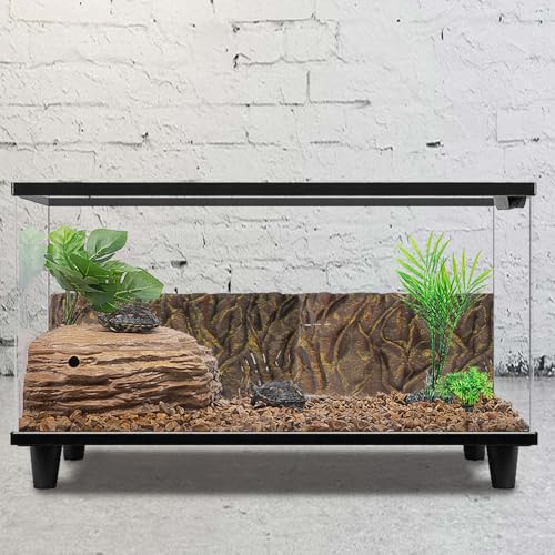 NUOBESTY Reptile Tank Background Board Waterproof 3D Aquarium Decorative Bark Effect Panel Corrosion Resistant for Terrarium Habitat and Fish Tank Decoration