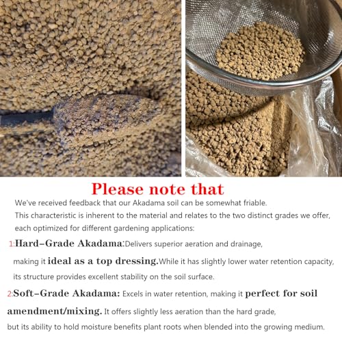Horticultural Akadama Soil - Cactus Bonsai Succulent Soil Additive for Plants, Landscaping, Vase Fillers (18 LB, 1/4 inch Soft-Grade Akadama) - style: 18 LB