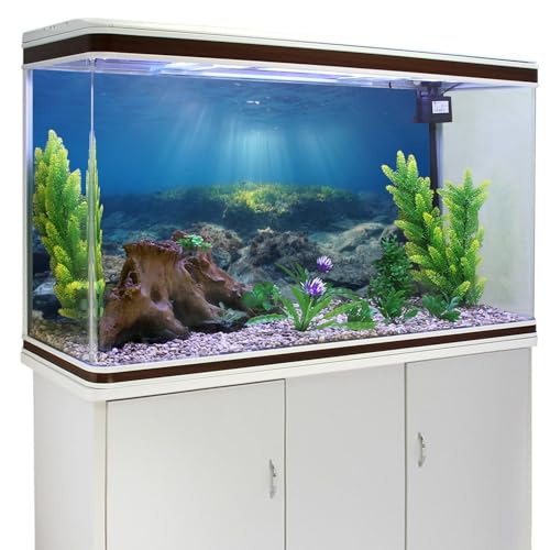 AWERT Ocean Floor Fish Tank Background Underwater Stone Aquarium Background 36x18 inches Vinyl