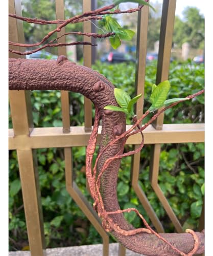 Bendable Artificial Tree Thick Trunk Twigs Cane Climbing Vine Branches with Moss 6Ft Faux Plant Garland for Forest Home Wedding Garden Wall Hanging Decoration 1PC