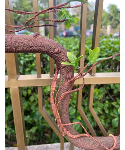 Bendable Artificial Tree Thick Trunk Twigs Cane Climbing Vine Branches with Moss 6Ft Faux Plant Garland for Forest Home Wedding Garden Wall Hanging Decoration 1PC