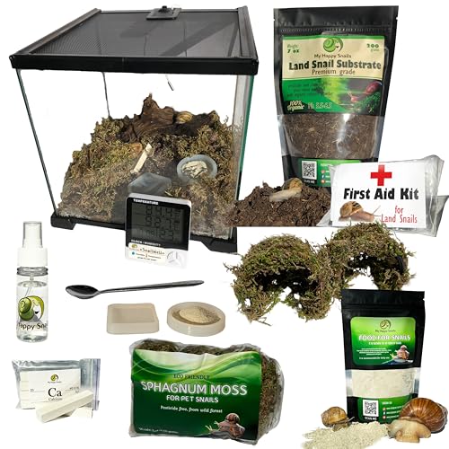 Terrarium Pro Kit – The Ultimate Snail Care Starter Pack for Giant African Land Snails, Helix Aspersa, Helix Pomatia, Grove Snails, etc