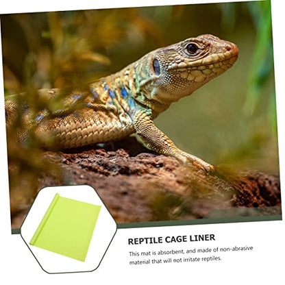 SUPVOX Reptile Carpet Mat and Washable Terrarium Liner for Bearded Dragons Tortoises Snakes and Lizards Easy Clean Habitat Flooring Green
