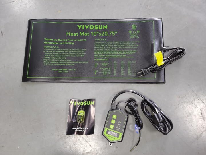 VIVOSUN 1500W Digital Temperature Controller, 2-Stage Outlet Thermostat Heating and Cooling Mode, Thermostat with Dual LED Display, for Homebrew Fermenter Greenhouse Terrarium, 110-240V 20A 1500W