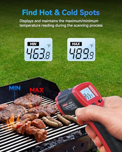 Wintact Infrared Thermometer Temperature Gun -58℉ to 1094℉, Digital IR Heat Surface Temp Gun, Non-Contact Laser Thermal Gun for Cooking Food, BBQ, Pizza Oven, Grill, Griddle Accessories