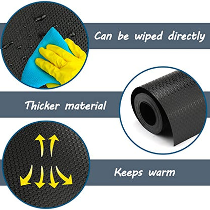 Vodolo Bearded Dragon Tank Accessories, Reptile Terrarium Carpet Substrate for Leopard Gecko, Lizard, Iguana, Snake, Tortoise, Non-Adhesive Reptile Habitat Bedding(Black 79inch) - size: 79inch