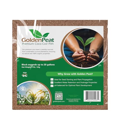 Organic 11 lb Compressed Coco peat Block is a high-Performance, Nutrient-Rich Coco Pith with Low - Medium EC for Heavy-Feeding Plants. Specially Engineered for Optimal Root Growth