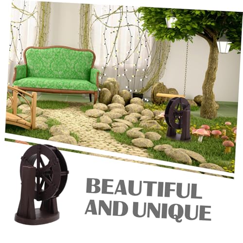 Cabilock Miniature Water Wheel Fountain Accessory DIY Water Circulation Wheel for Fish Tank Indoor Garden Patio Fountain Decoration