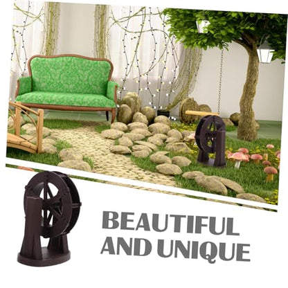Cabilock Miniature Water Wheel Fountain Accessory DIY Water Circulation Wheel for Fish Tank Indoor Garden Patio Fountain Decoration