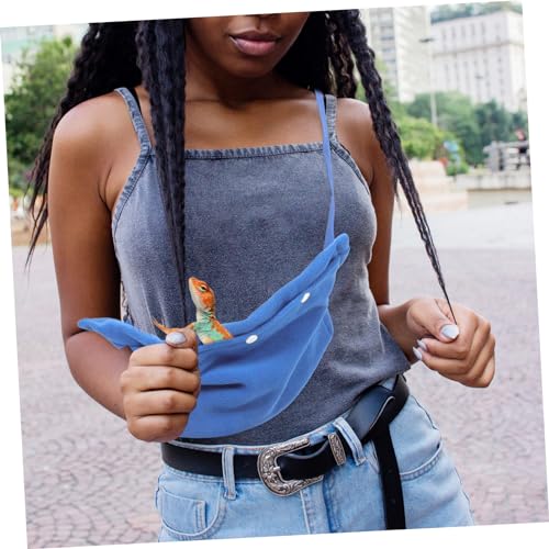 UPKOCH Portable Reptile Sling Carrier Bag Adjustable Strap Outdoor Travel Bag for Bearded Dragons Lizards Guinea Pigs Lightweight Durable Crawling Pet Carrier