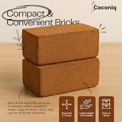 Coco Coir Block 10 Pounds - Large Compressed Coconut Fiber Brick for Potting, Gardening, Planting, Seed Starting, Indoor & Outdoor Plants - color: Block (10 lbs)