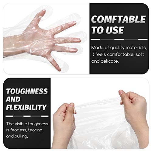 Patelai 50 Pcs Disposable Dressing Gutting Gloves 1.6 Mil Shoulder Length Hunting Field Dressing Glove for Deer Cleaning Gutt - color: White