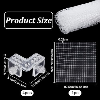 OLYCRAFT 39.4x36.4 Inch Fish Tank Lid Cover Protective Net with Screw Fastener Plastic Mesh Screen Netting for Fish Aquarium Screens Top Cover Fishes Tank Net Screen Covers Aquarium Mesh Top