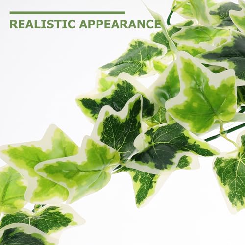 BESPORTBLE Fake Hanging Plant for Reptile Terrarium with Suction Cup, Artificial Leaf Decoration for Amphibious Habitat, Indoor Reptile Tank Decor
