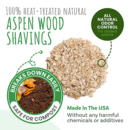 Small Pet Select Premium Natural Aspen Bedding, Animal Bedding for Small Indoor and Outdoor Pets, Made in the USA, Jumbo Size 141 L Pack - size: 141 L
