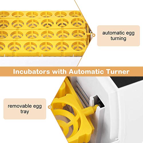 Egg Incubator 56 Eggs Fully Automatic Digital Incubators for Hatching Eggs Poultry Hatcher Machine with Temperature Humidity Control and Auto Turning for Hatching Chicken Duck Goose Quail Birds