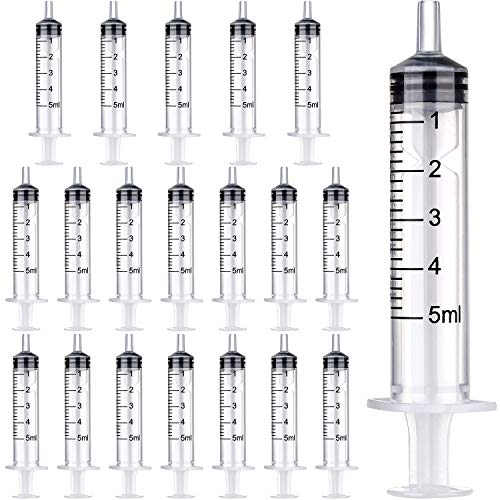 Frienda 20 Packs Large Plastic Syringe Measuring Syringe Tools Dispensing Multiple Uses (5 ml) - size: 5 ml