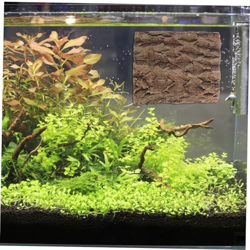 SUPVOX 2Pcs Cork Tile Background for Reptiles Natural Bark Terrarium Backdrop Wall Decor Versatile Habitat Decor for Gecko Lizard Bearded Dragon Turtle Snake