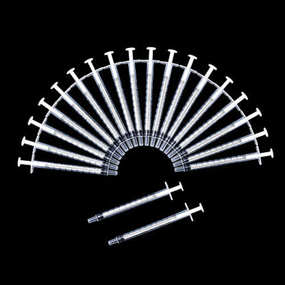 Frienda 20 Packs Large Plastic Syringe Measuring Syringe Tools Dispensing Multiple Uses (1 ml) - size: 1 ml