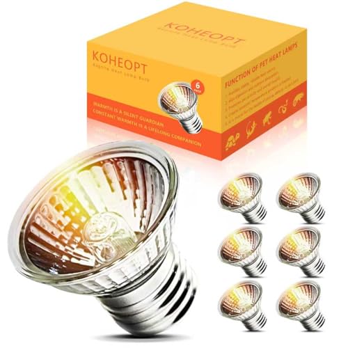 6-Pack 25W UVA Bulbs, Light Turtle Heat Lamp for Reptiles and Amphibian Tanks, Terrariums and Cages, Fit E26 Heat Reptile Lamp,Works with Various Lamp Fixtures - size: 25 Watts (6-Pack)
