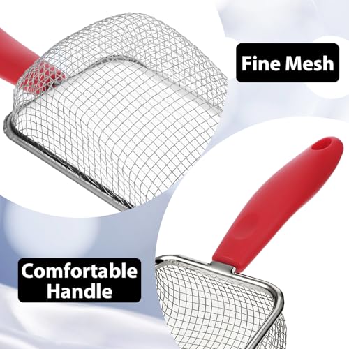 Stainless Steel Reptile Sand Substrate Scoop, Fine Mesh Metal Reptile Litter Cleaner Scooper, Cat Litter-Scoop, Mesh Litter-Shovel, Litter Cleaner Corner Scoop Sand Sifter for Terrarium Sands Waste