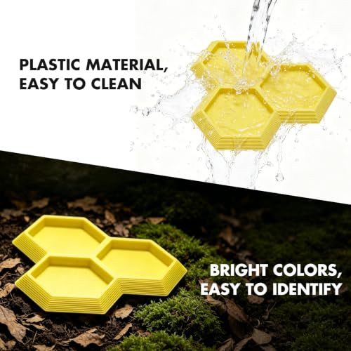 Dubia Roach Large Feeder Bowl, 6 PCS Isopod Food Dish, 3 in 1 Colorful Feeding Water Dish for Live Roach, Isopod, Springtails & Dwarf Invertebrates - color: 6 PCS Dubia Feeding Dish