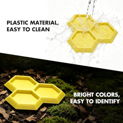 Dubia Roach Large Feeder Bowl, 6 PCS Isopod Food Dish, 3 in 1 Colorful Feeding Water Dish for Live Roach, Isopod, Springtails & Dwarf Invertebrates - color: 6 PCS Dubia Feeding Dish