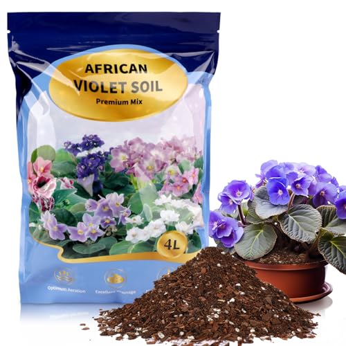 African Violet Potting Soil Mix 4qt, Pre-Mixed Acid Soil Ideal for African Violets to Ensure Optimal Nutrient Uptake and Vibrant Blooms - color: African Violet soil, size: 4QT