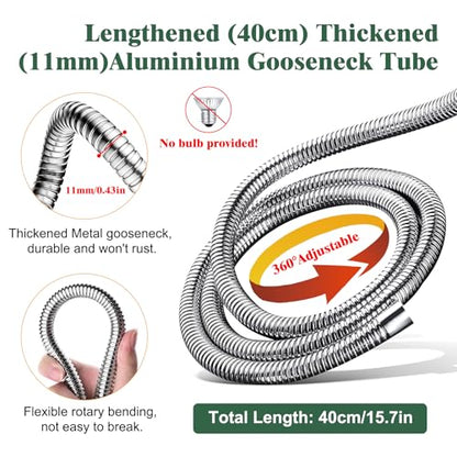 Tortoise Heat Lamp,E27 UVA/UVB Reptile Heat Lamp,360°Flexible Rotating Chick Heat Lamp with Ceramic Bulb Holder,Dimmable Plant Growth Lamp, Metal Clip, 2.4M Cable, for Aquarium Turtle Snakes,No Bulb - color: Heat Lamp-black-1pc