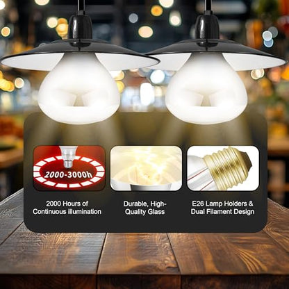 250W R40 White Heat Lamp Bulbs (4-Pack), Infrared Heat Bulbs, Infrared Therapy Bulbs for Bathroom, Sauna, Pets & Chickens, 2,000 Hour Rated, E26 Base - color: White