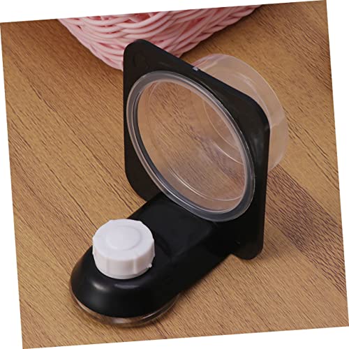 2pcs Black Reptile Feeding Bowl and Water Dish with Suction Cups Durable Pet Bowls for Tortoise Lizard and Other Reptiles Easy to Clean Space-Saving Design - size: Size 5