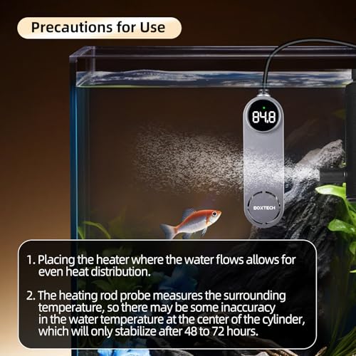 UPETTOOLS Submersible Aquarium Heater with Digital Thermostat, Adjustable Temperature Fish Tank Heater for 5-20 Gallon Tanks, Overheat and Dry Burn Protection, for Freshwater and Saltwater Aquariums