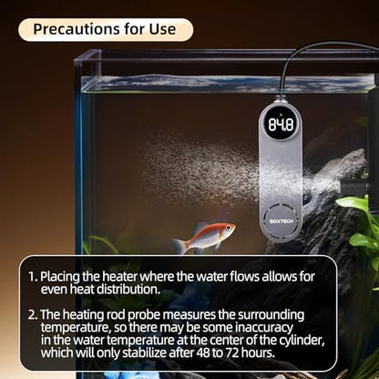 UPETTOOLS Submersible Aquarium Heater with Digital Thermostat, Adjustable Temperature Fish Tank Heater for 5-20 Gallon Tanks, Overheat and Dry Burn Protection, for Freshwater and Saltwater Aquariums