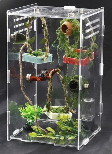 4Pcs Jumping Spider Enclosure Accessories Cocoon-Shaped Jumping Spider Hideaway with Artificial Moss and 1 Pcs Resting Platform Magnetic Small Animal Shelter Toy (Army Green) - color: Army Green